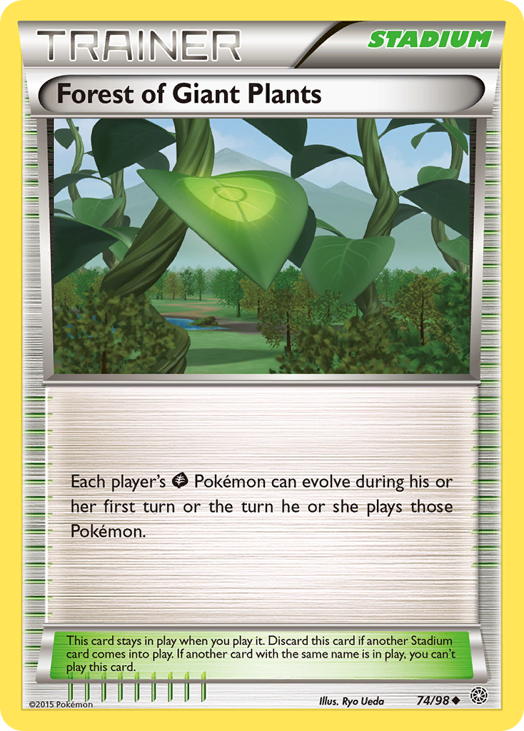 Forest of Giant Plants Pokémon card, Ancient Origins, AOR #74