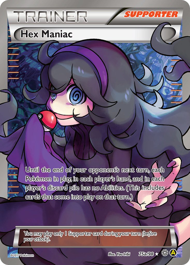 Hex Maniac Pokémon card, Ancient Origins, AOR #75a