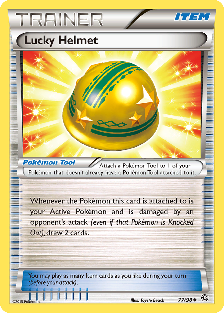 Lucky Helmet Pokémon card, Ancient Origins, AOR #77