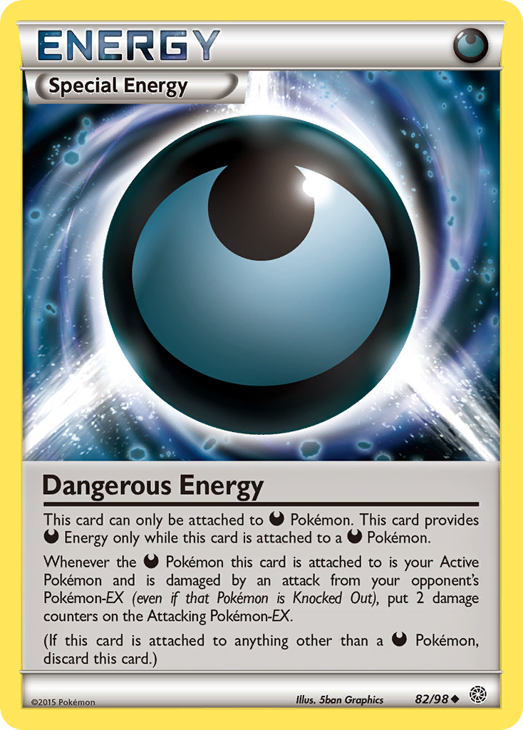 Dangerous Energy Pokémon card, Ancient Origins, AOR #82