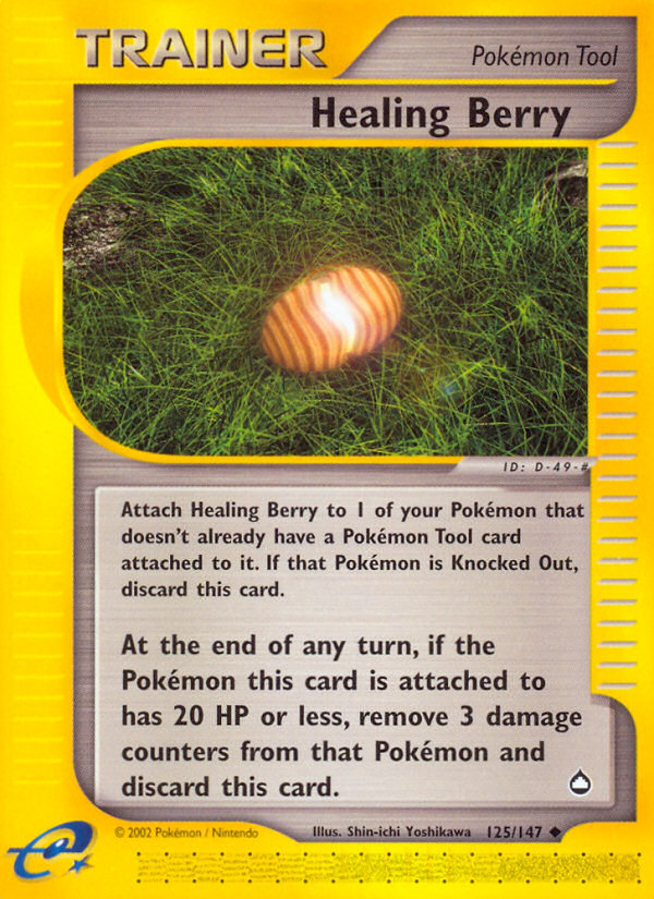 Healing Berry Pokémon kartı, Aquapolis, AQ #125 Healing Berry Pokémon kartı, Aquapolis, AQ #125