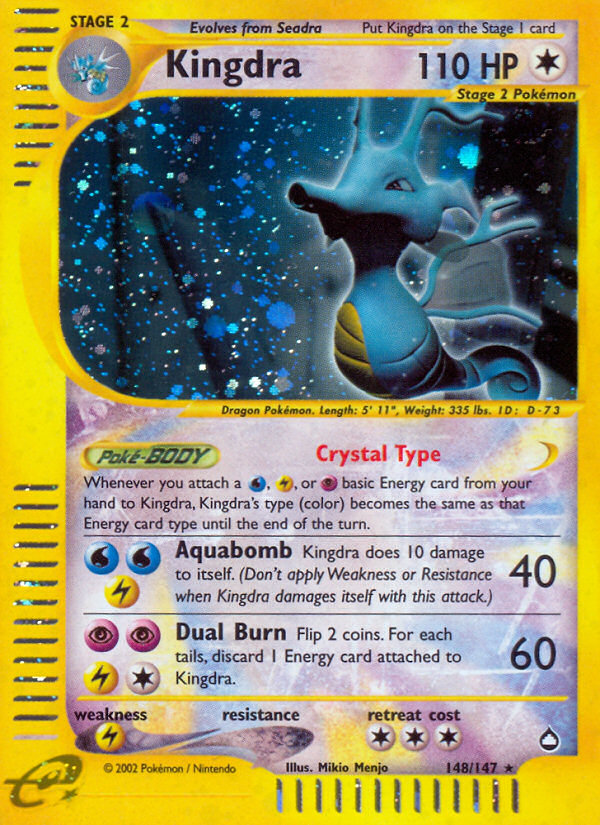Kingdra Pokémon kartı, Aquapolis, AQ #148