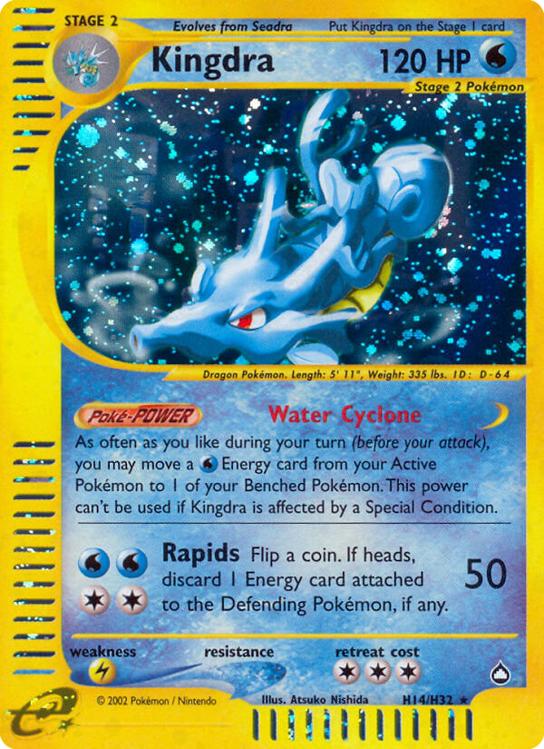 Kingdra Pokémon kartı, Aquapolis, AQ #H14
