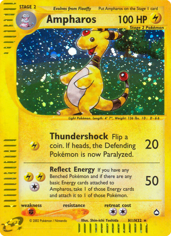 Ampharos Pokémon kartı, Aquapolis, AQ #H1