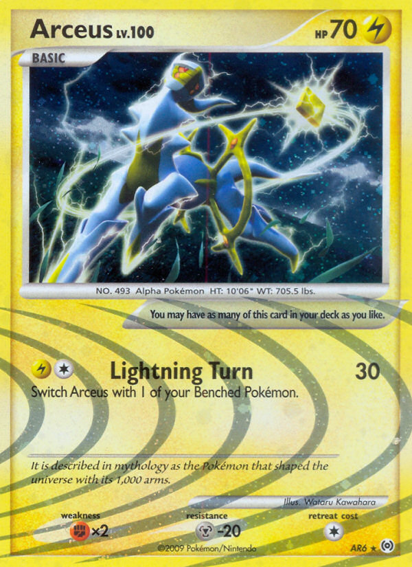 Arceus Pokémon kartı, Arceus, AR #AR6