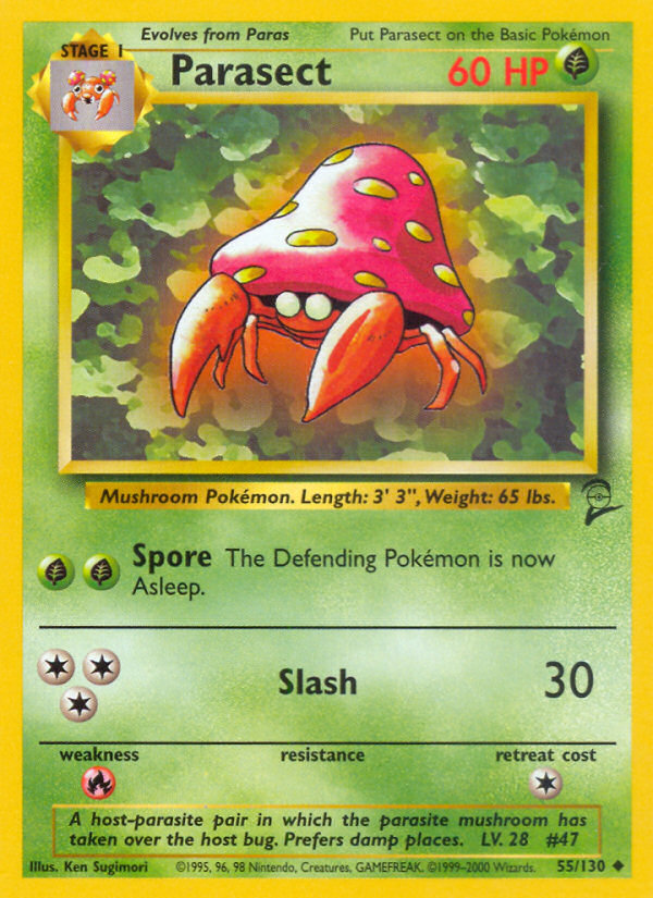 Parasect Pokémon kartı, Base Set 2, B2 #55