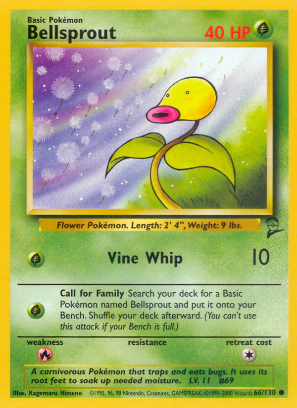 Bellsprout Pokémon kartı, Base Set 2, B2 #66