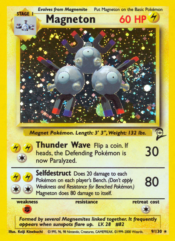 Magneton Pokémon card, Base Set 2, B2 #9