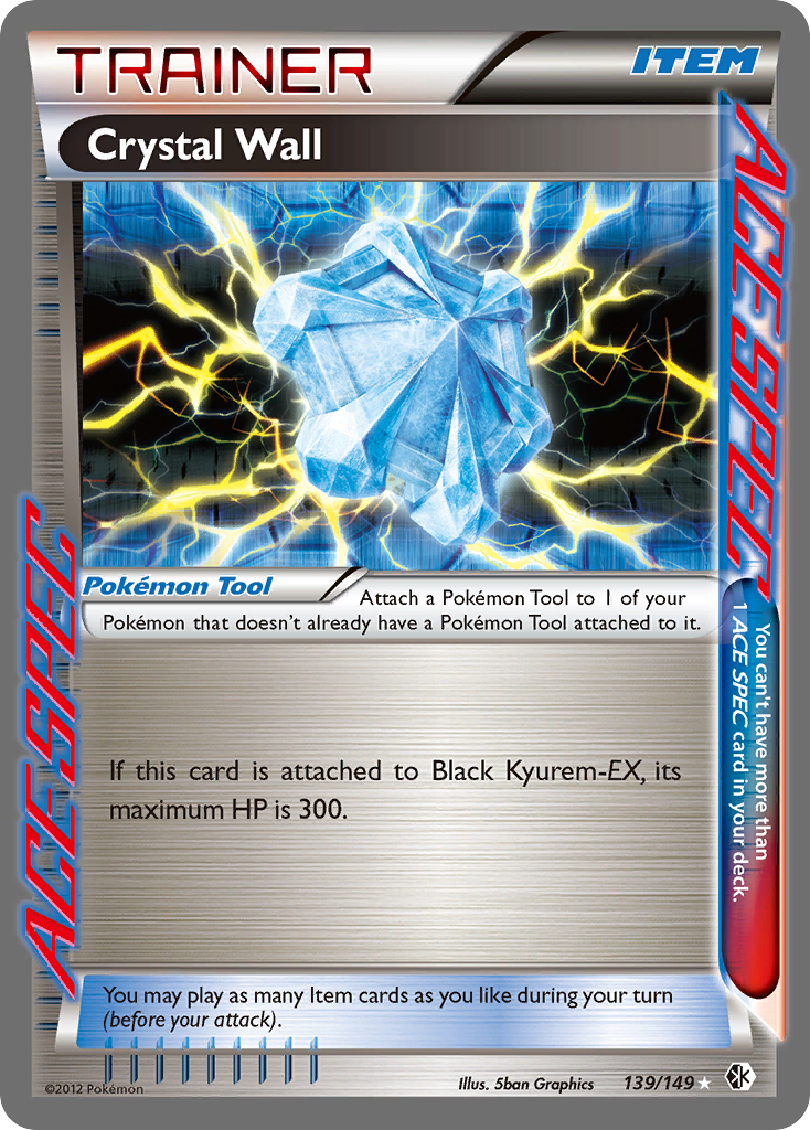Crystal Wall Pokémon card, Boundaries Crossed, BCR #139