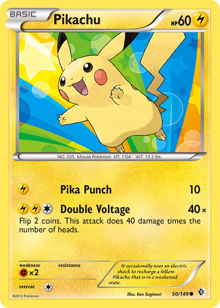 Pikachu Pokémon kartı, Boundaries Crossed, BCR #50