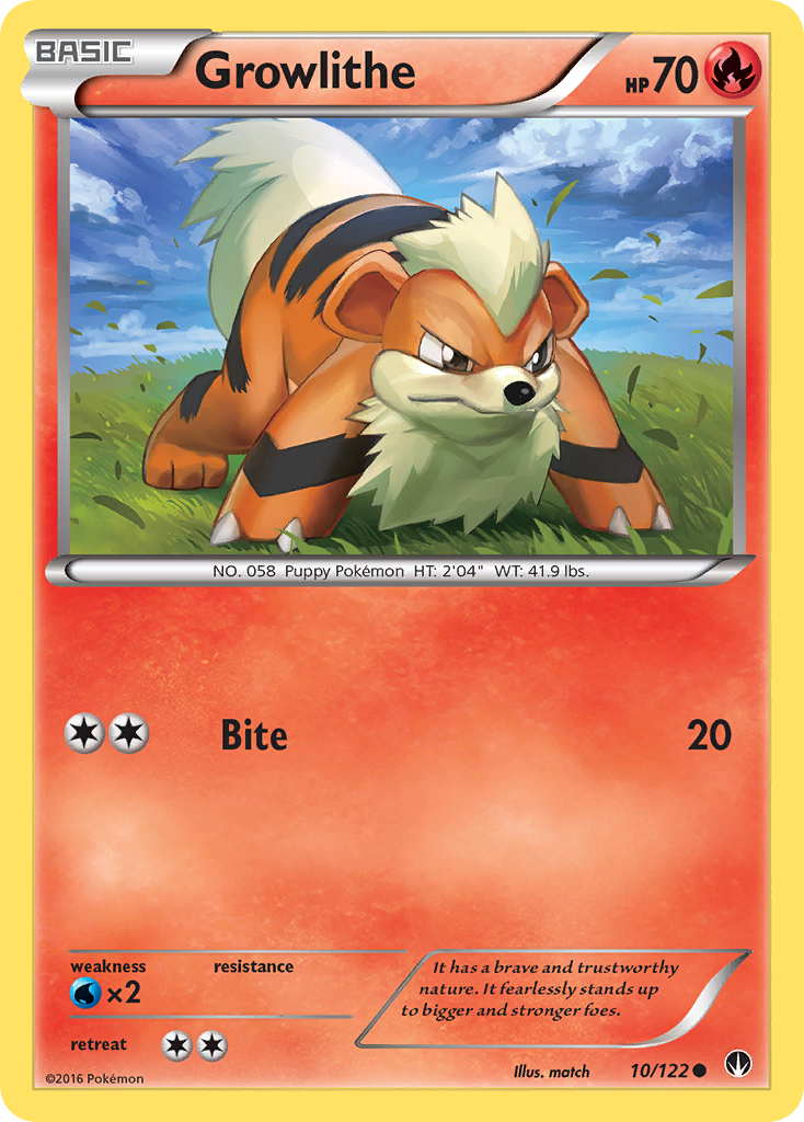 Growlithe Pokémon kartı, BREAKpoint, BKP #10