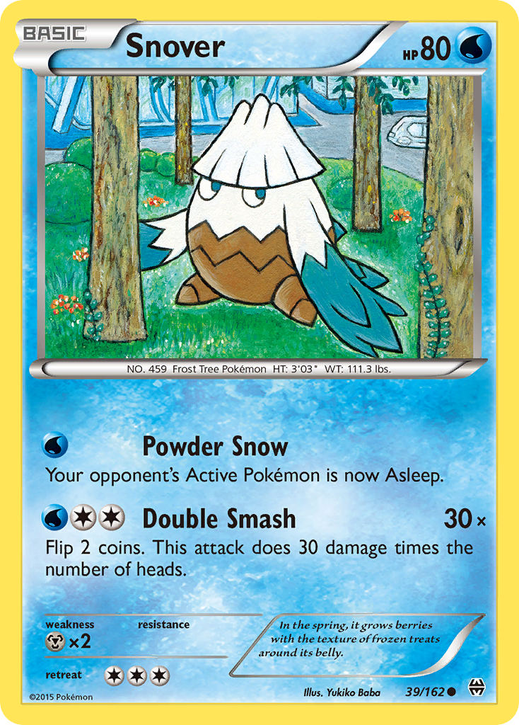 Snover Pokémon card, BREAKthrough, BKT #39