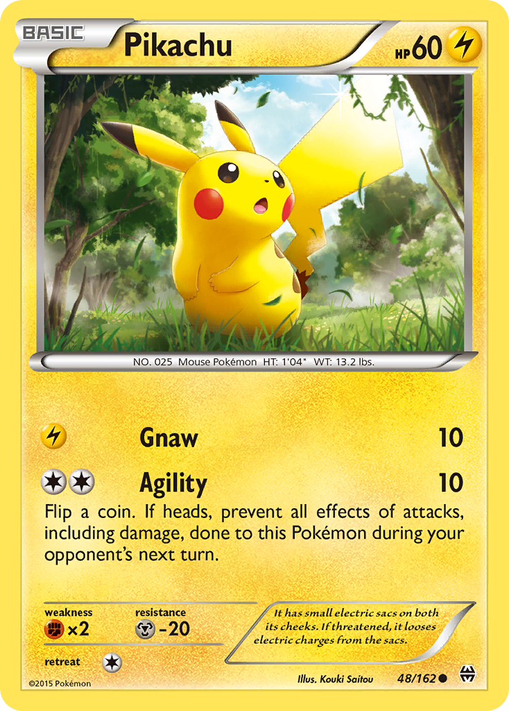 Pikachu Pokémon card, BREAKthrough, BKT #48