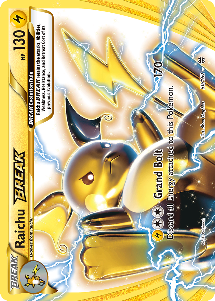 Raichu BREAK Pokémon card, BREAKthrough, BKT #50