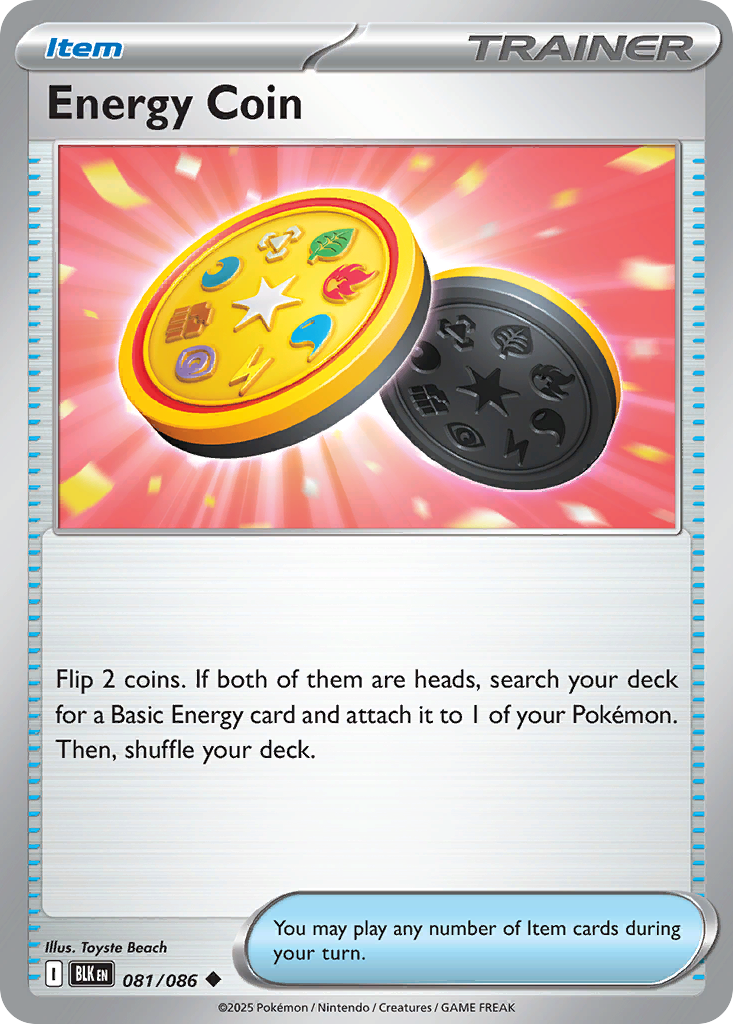 Energy Coin Pokémon kartı, Black Bolt, BLK #81