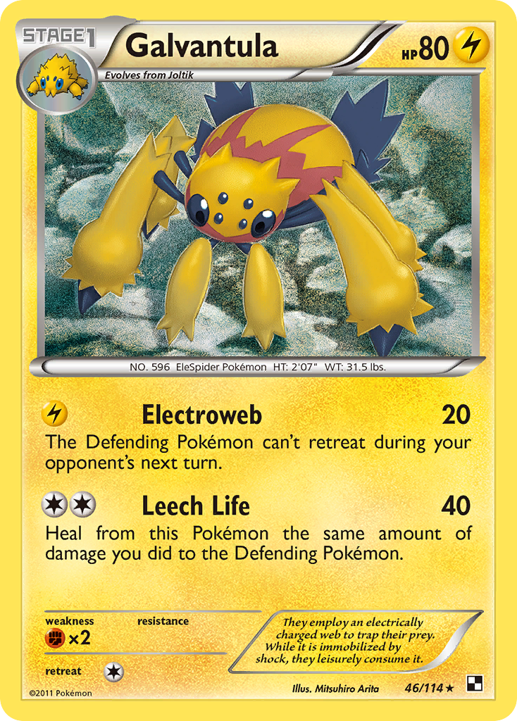 Galvantula Pokémon kartı, Black & White, BLW #46