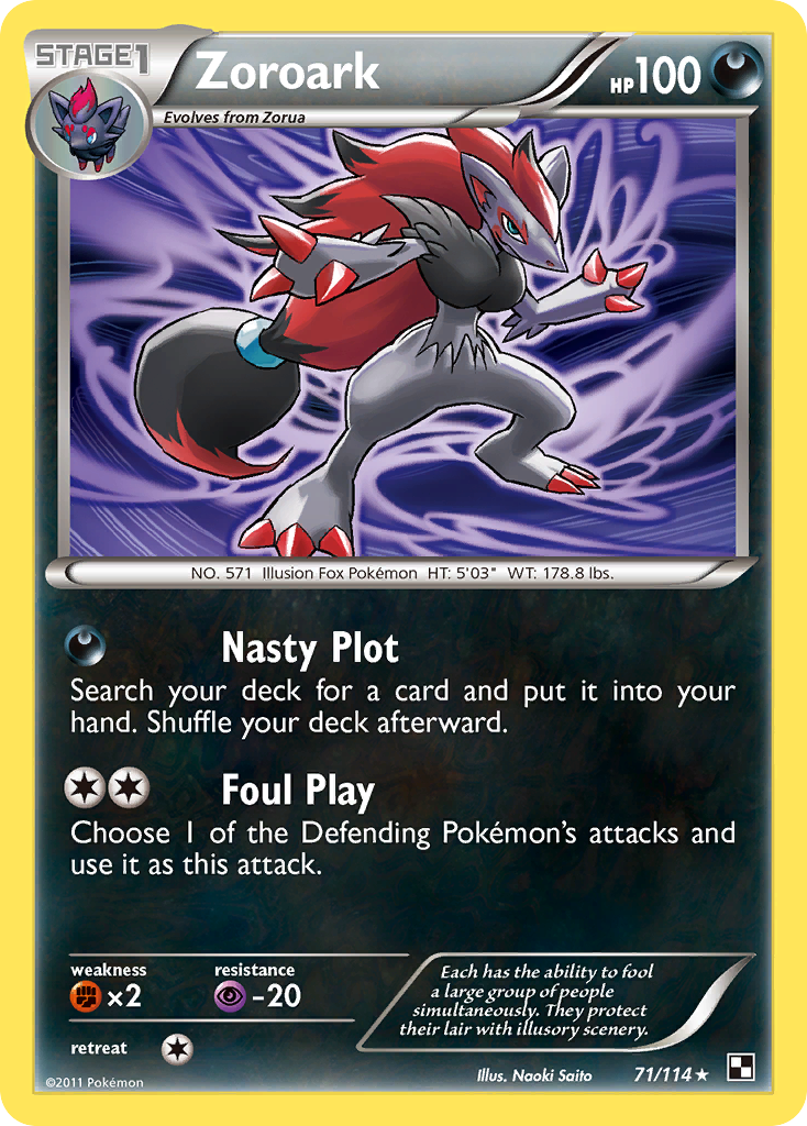 Zoroark Pokémon kartı, Black & White, BLW #71