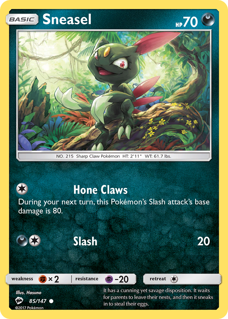 Sneasel Pokémon kartı, Burning Shadows, BUS #85