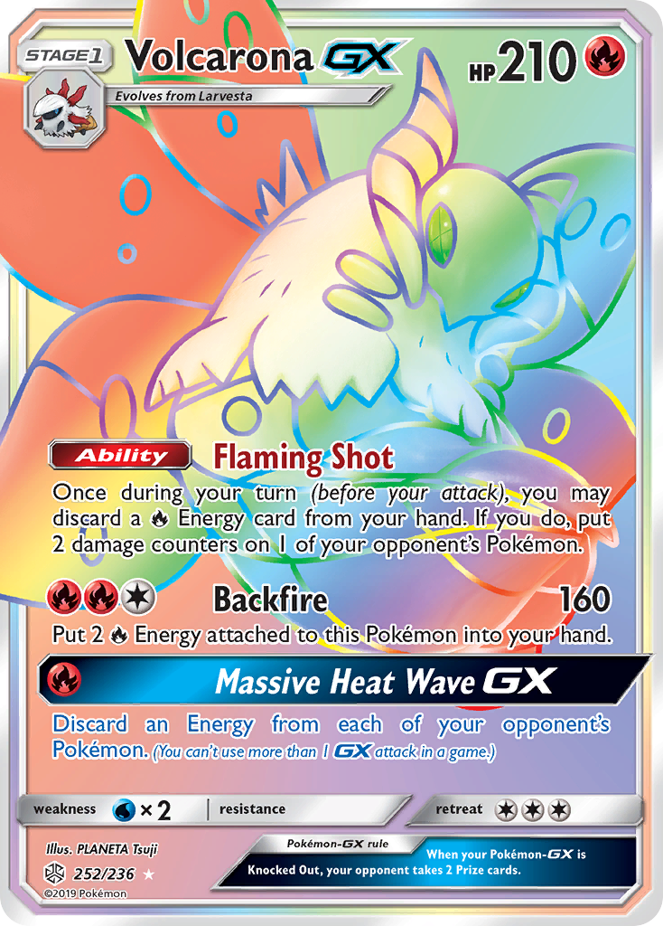 Volcarona-GX Pokémon kartı, Cosmic Eclipse, CEC #252