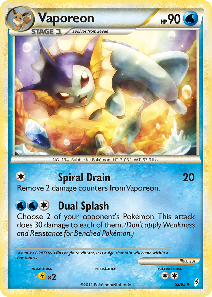 Vaporeon Pokémon kartı, Call of Legends, CL #52
