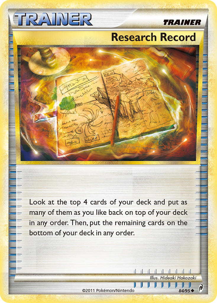 Research Record Pokémon card, Call of Legends, CL #84