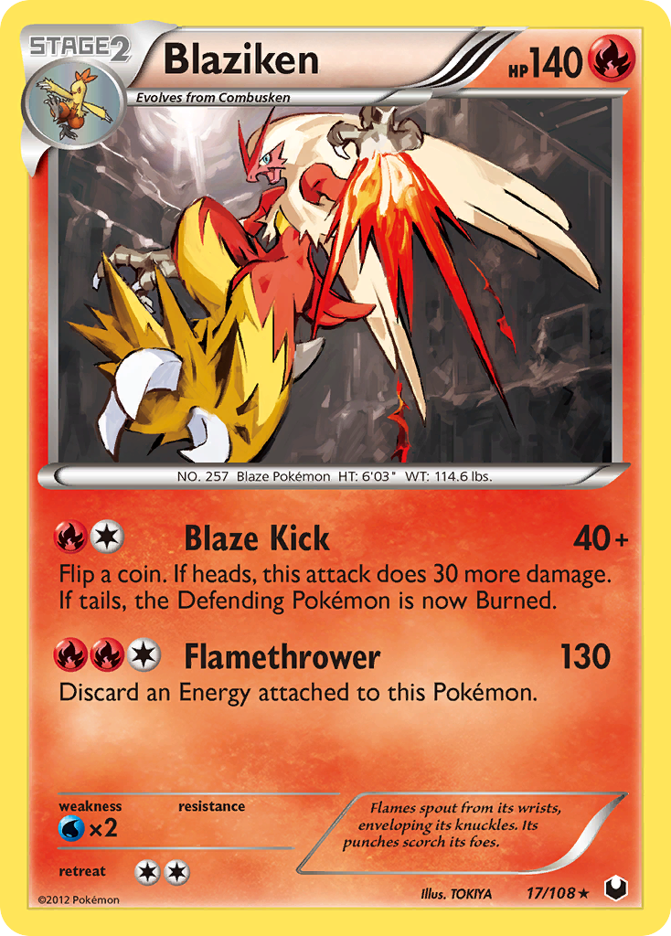 Blaziken Pokémon kartı, Dark Explorers, DEX #17