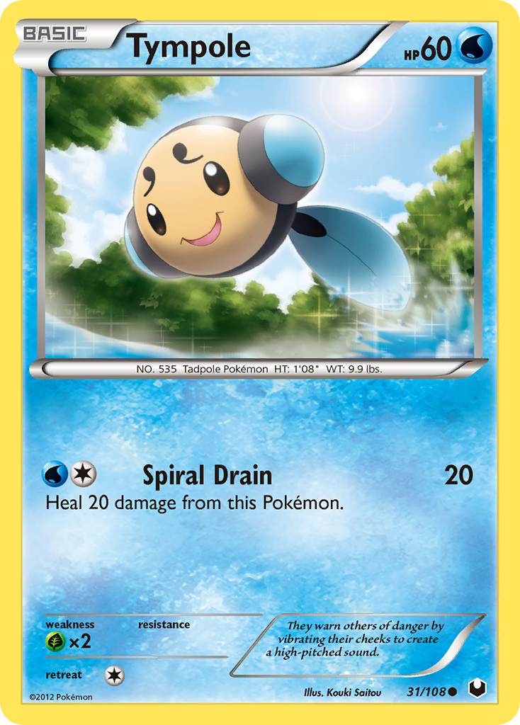 Tympole Pokémon card, Dark Explorers, DEX #31