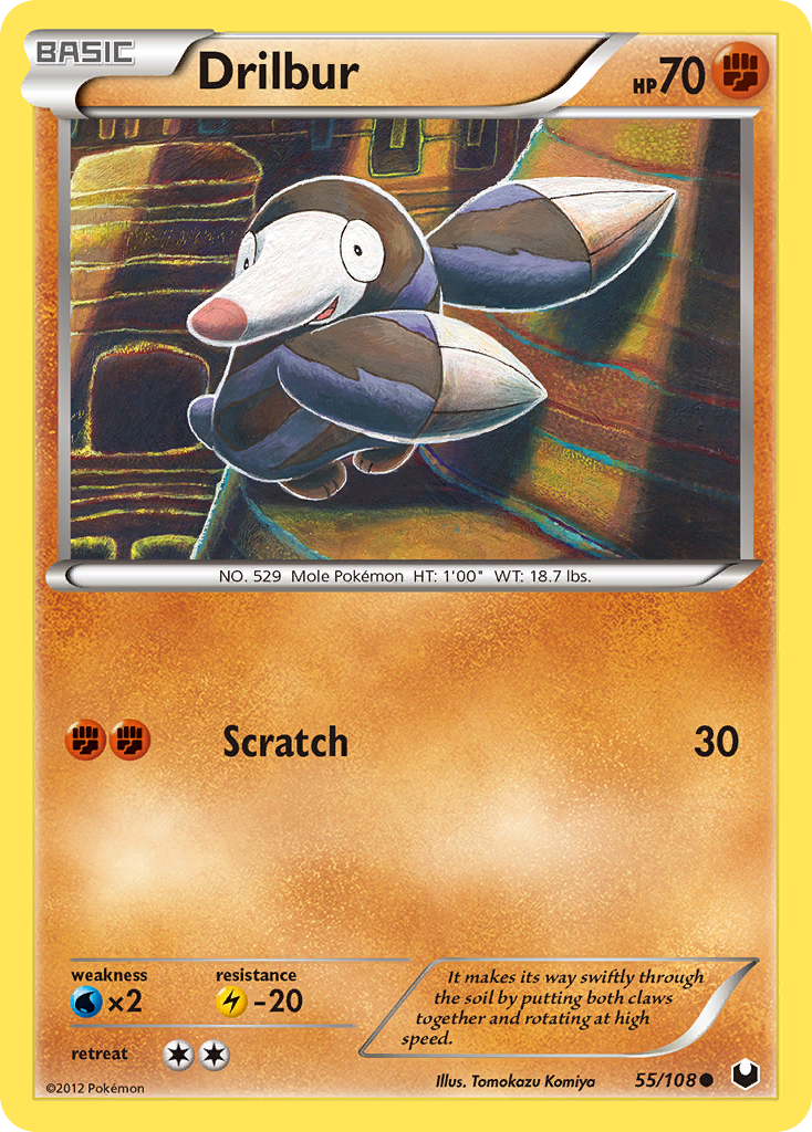 Drilbur Pokémon kartı, Dark Explorers, DEX #55