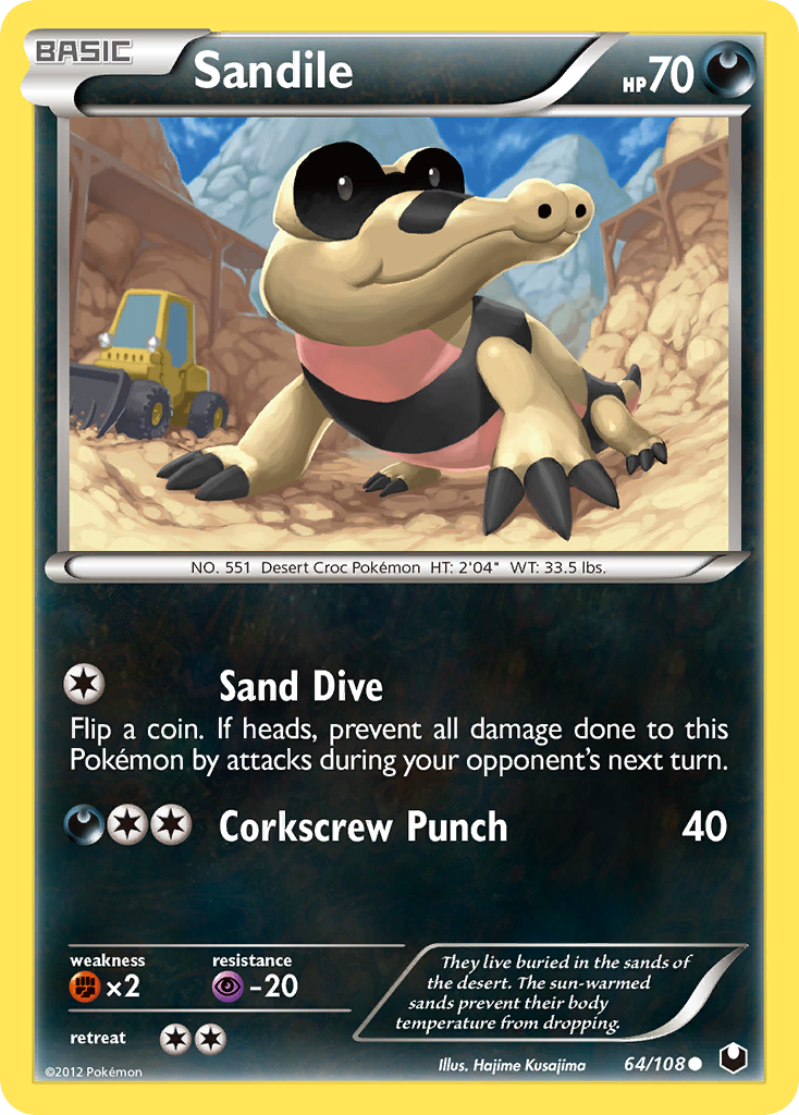 Sandile Pokémon kartı, Dark Explorers, DEX #64