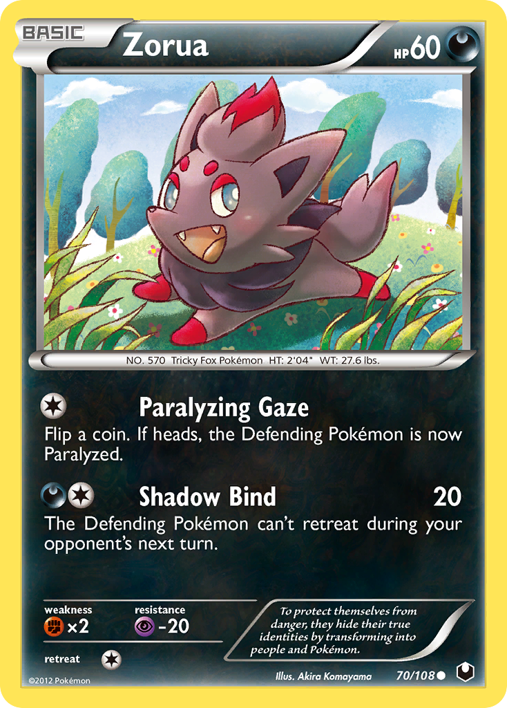 Zorua Pokémon kartı, Dark Explorers, DEX #70