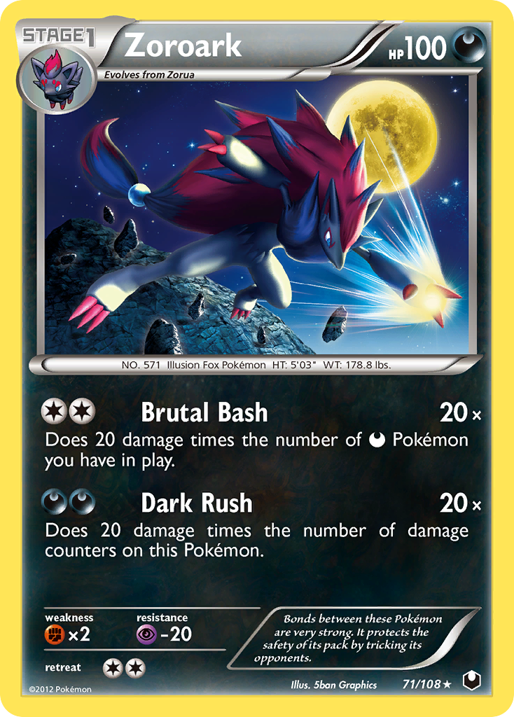 Zoroark Pokémon kartı, Dark Explorers, DEX #71
