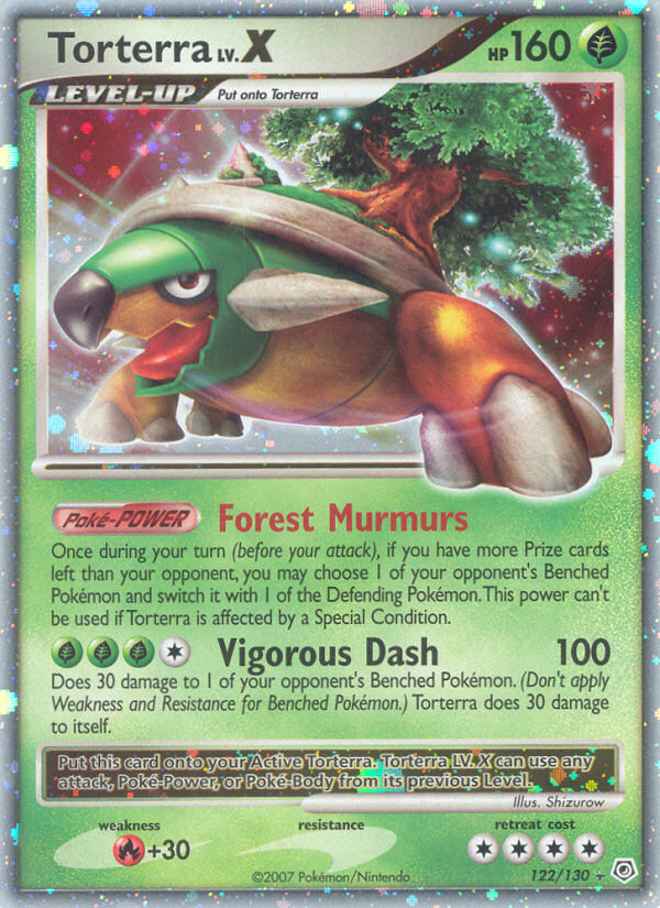 Torterra LV.X Pokémon card, Diamond & Pearl, DP #122