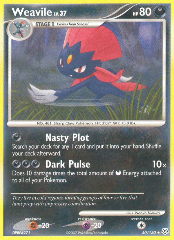 Weavile Pokémon kartı, Diamond & Pearl, DP #40