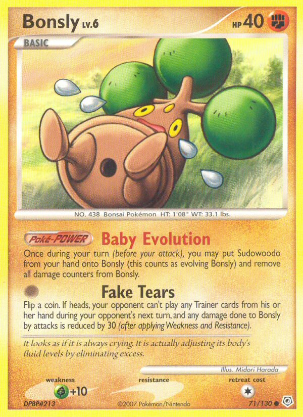 Bonsly Pokémon kartı, Diamond & Pearl, DP #71
