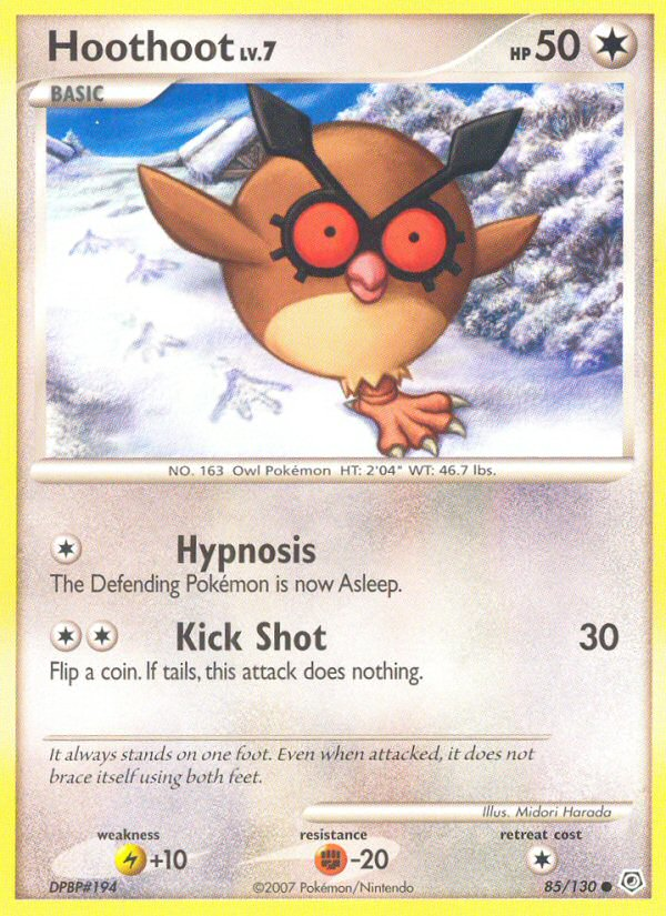 Hoothoot Pokémon kartı, Diamond & Pearl, DP #85