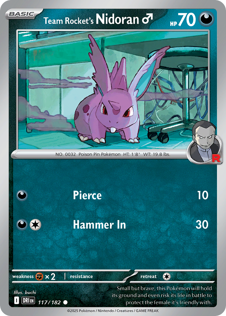 Team Rocket's Nidoran♂ Pokémon kartı, Destined Rivals, DRI #117