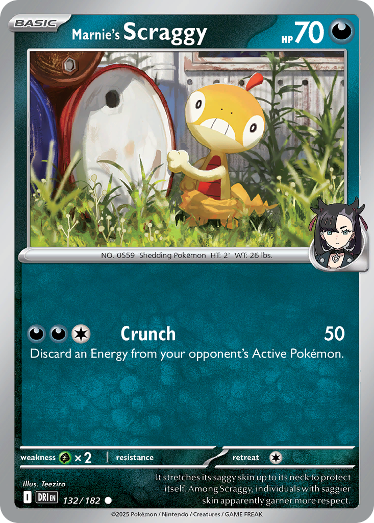 Marnie's Scraggy Pokémon kartı, Destined Rivals, DRI #132