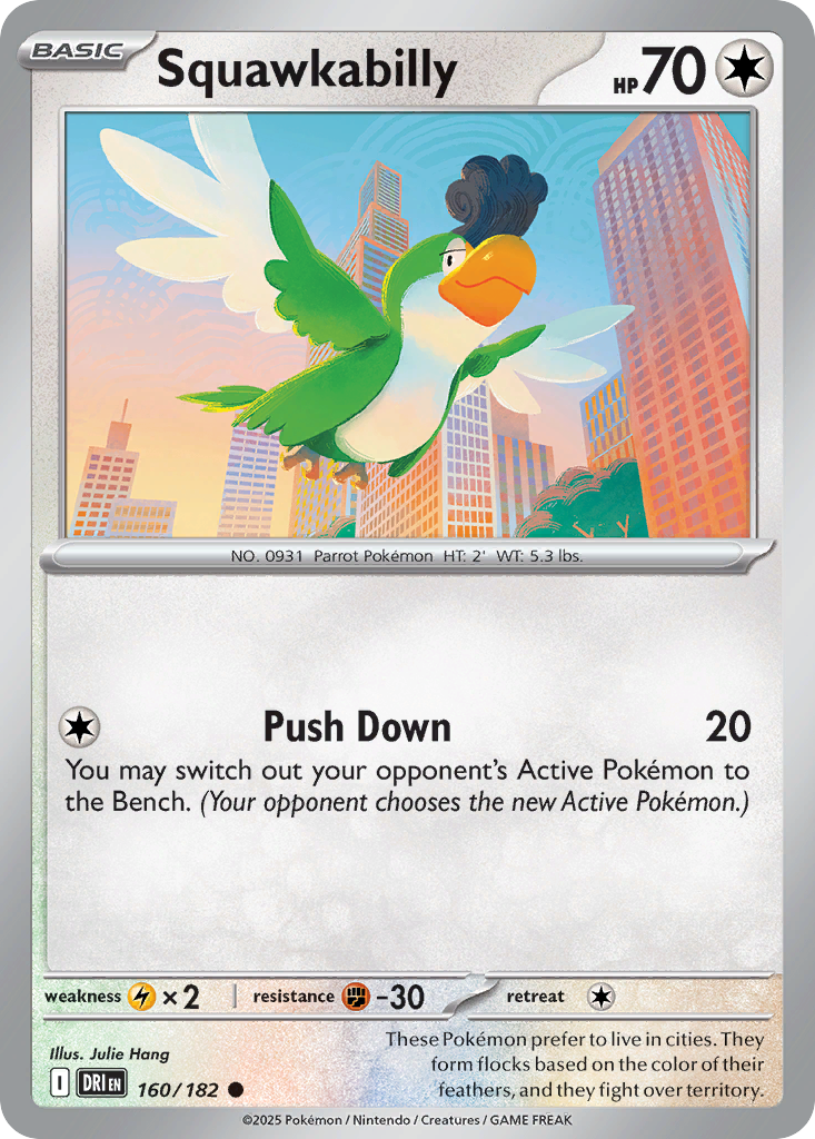 Squawkabilly Pokémon kartı, Destined Rivals, DRI #160