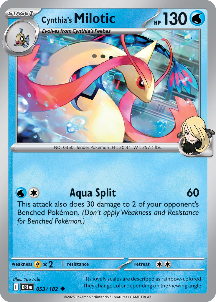 Cynthia's Milotic Pokémon kartı, Destined Rivals, DRI #53