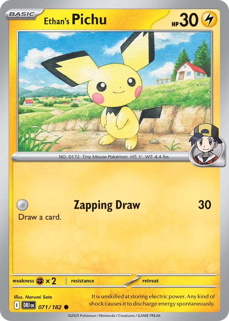 Ethan's Pichu Pokémon kartı, Destined Rivals, DRI #71