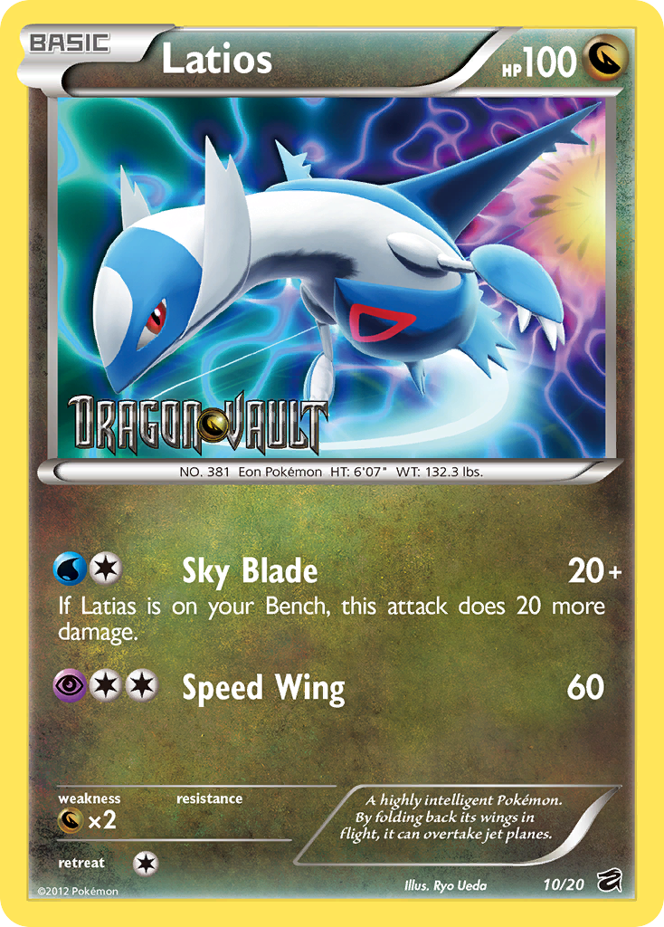 Latios Pokémon card, Dragon Vault, DRV #10