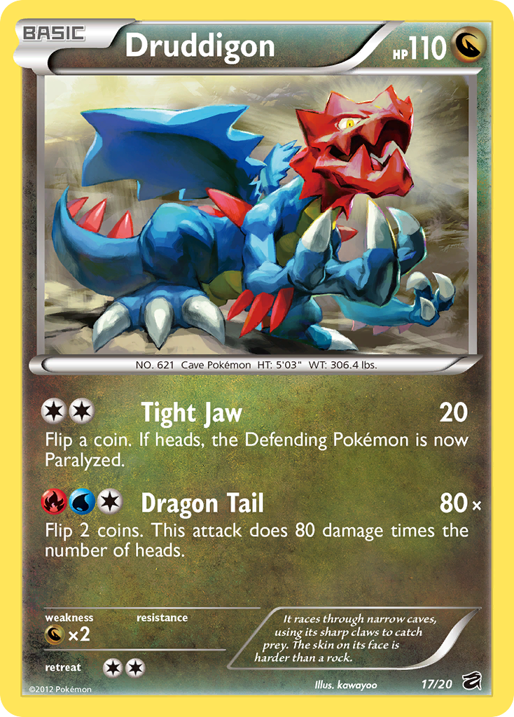 Druddigon Pokémon card, Dragon Vault, DRV #17