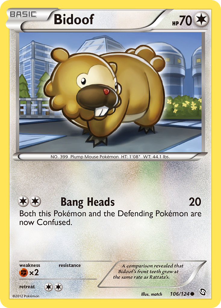 Bidoof Pokémon kartı, Dragons Exalted, DRX #106