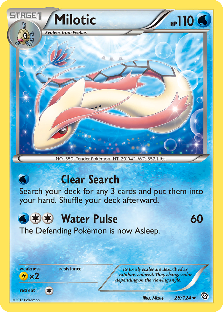 Milotic Pokémon card, Dragons Exalted, DRX #28