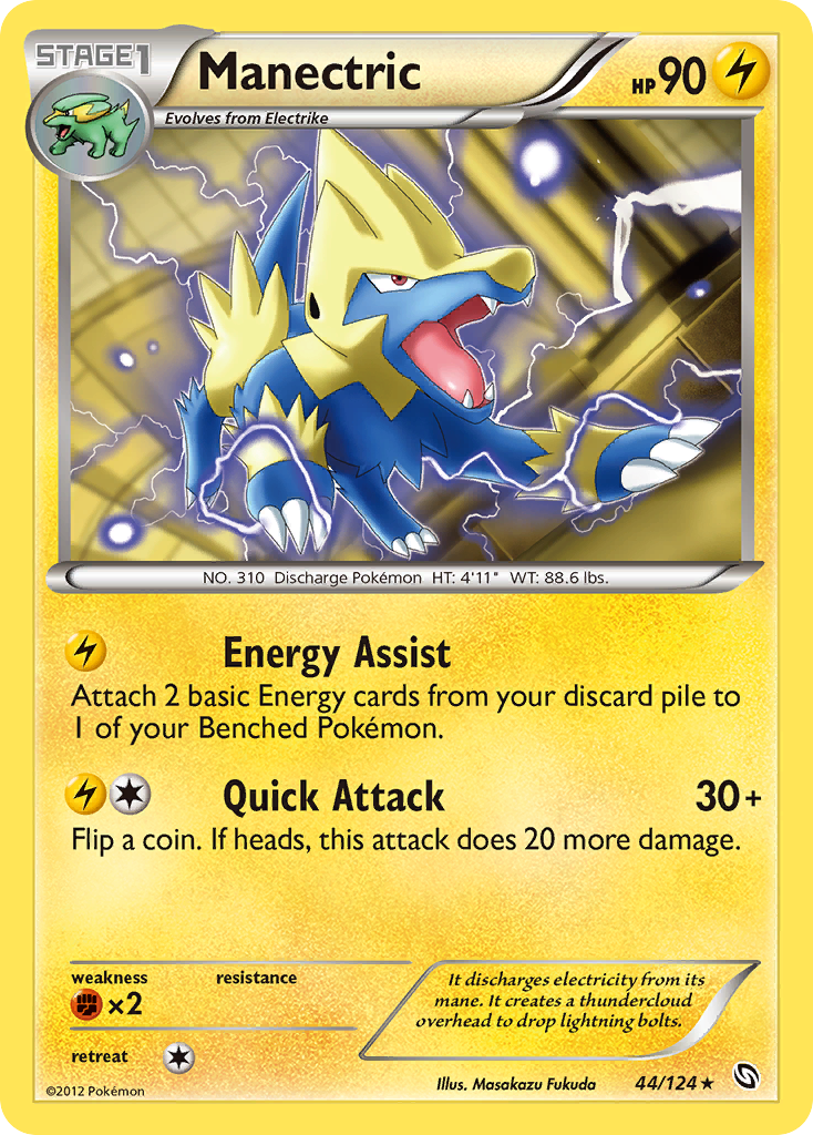 Manectric Pokémon card, Dragons Exalted, DRX #44