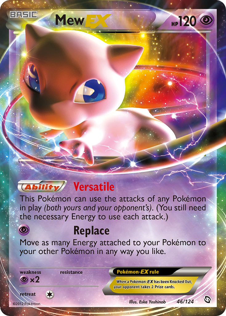 Mew-EX Pokémon card, Dragons Exalted, DRX #46