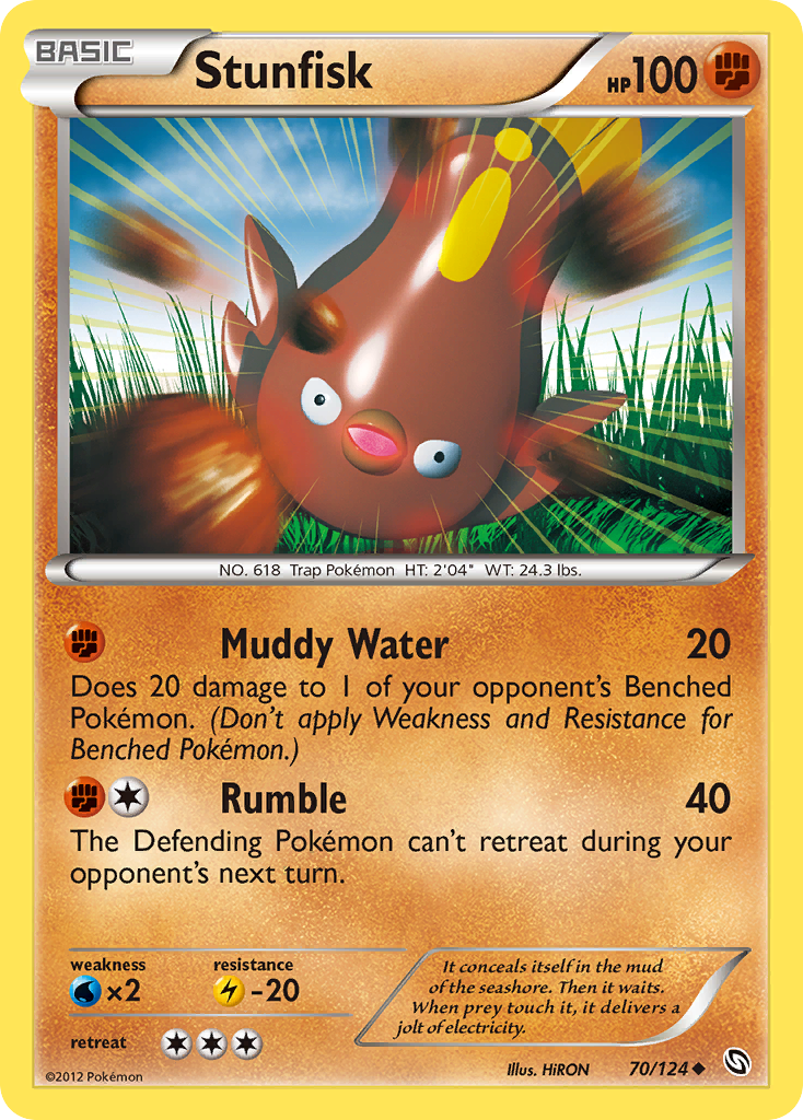 Stunfisk Pokémon kartı, Dragons Exalted, DRX #70