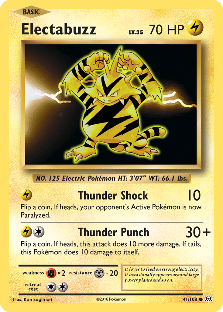 Electabuzz Pokémon kartı, Evolutions, EVO #41