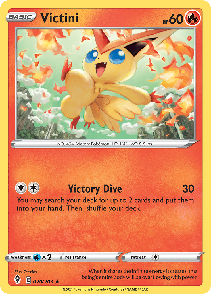 Victini Pokémon kartı, Evolving Skies, EVS #20