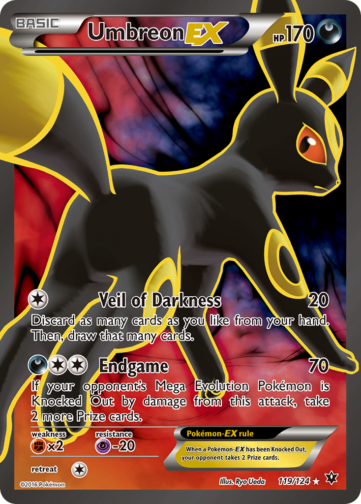 Umbreon-EX Pokémon card, Fates Collide, FCO #119
